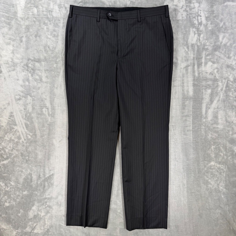 Brooks Brothers 1818 Regent Dress Pants Mens Size 35 x 34 Navy Pinstripe Wool